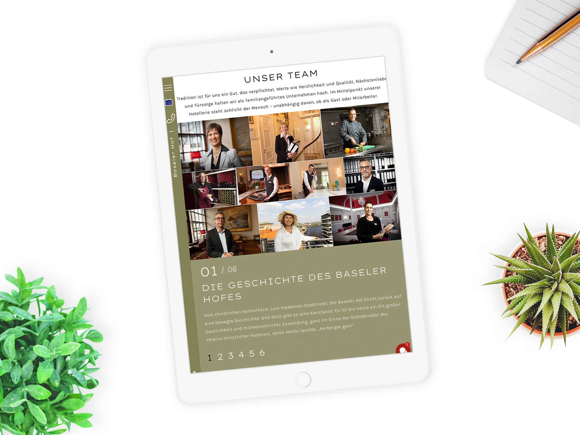 Beispiel für Responsive Webdesign der Werbeagentur 2G Media & Marketing in Glonn Landkreis Ebersberg Tablet